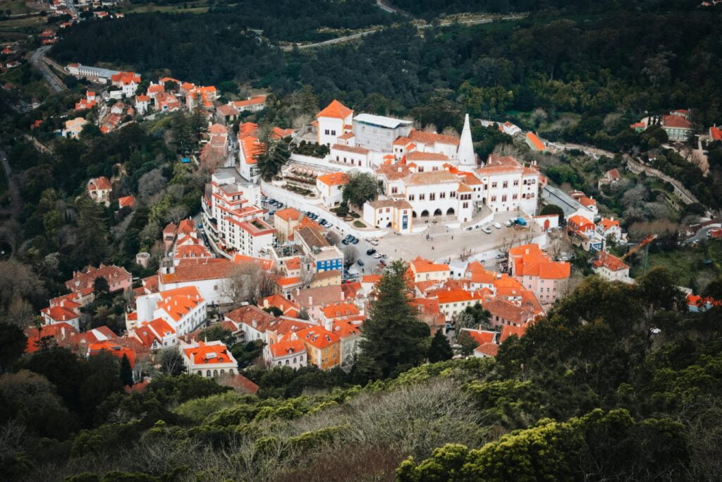 View from a Hill Overlooking the Sintra National Palace